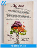 Gift For Sister - Colorful DNA Family Tree - Framed Canvas SS005