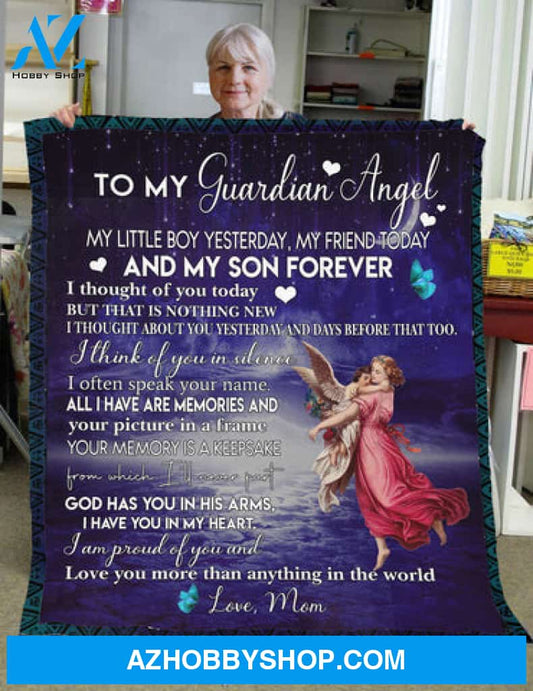 Gift For Son Blanket, In Loving Memory Fleece Blanket