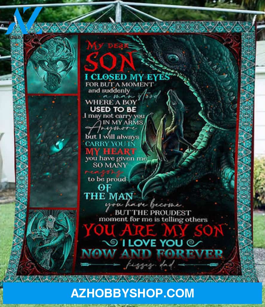 Gift For Son Blanket, To My Dear Son I Closed My Eyes