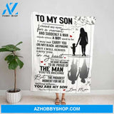 Gift For Son Blanket, To My Son I Closed My Eyes For A Moment And Suddenly A Man Family Fleece Blanket