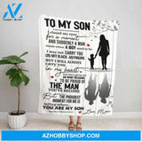 Gift For Son Blanket, To My Son I Closed My Eyes For A Moment And Suddenly A Man Family Fleece Blanket