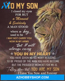 Gift For Son Blanket, To My Son I Closed My Eyes For But A Moment And Suddenly Lion