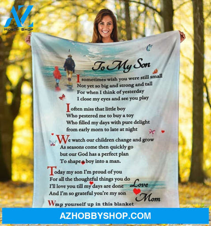 Gift For Son Blanket, To My Son Love Mom