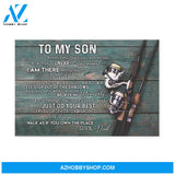 Gift For Son From Dad Believe In Yourself Just Do Your Best Fishing Canvas