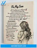 Gift For Son from Mom - Mom carrying Baby - Hard Time Framed Canvas Gift MS060