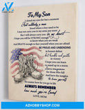 Gift for Son from Mom - Military - Framed Canvas Gift MS023