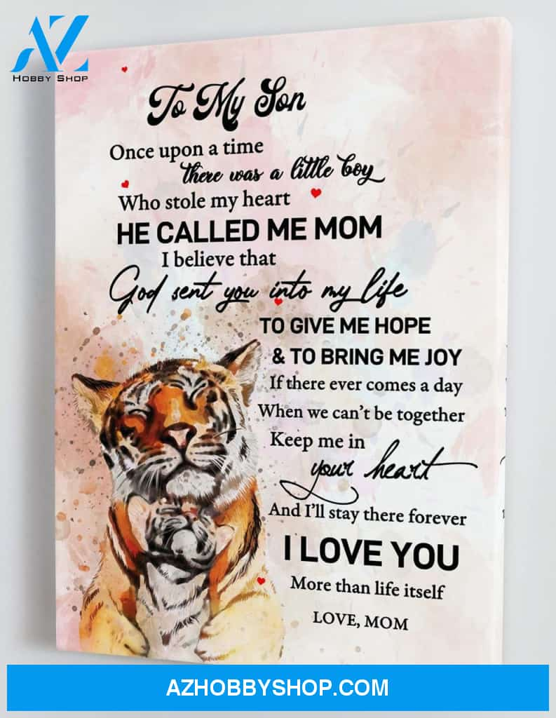 Gift for Son from Mom - Tiger - Framed Canvas MS042