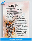 Gift for Son from Mom - Tiger - Framed Canvas MS042