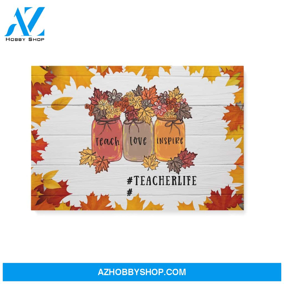 Gift for teacher - teacher life - Personalized Canvas