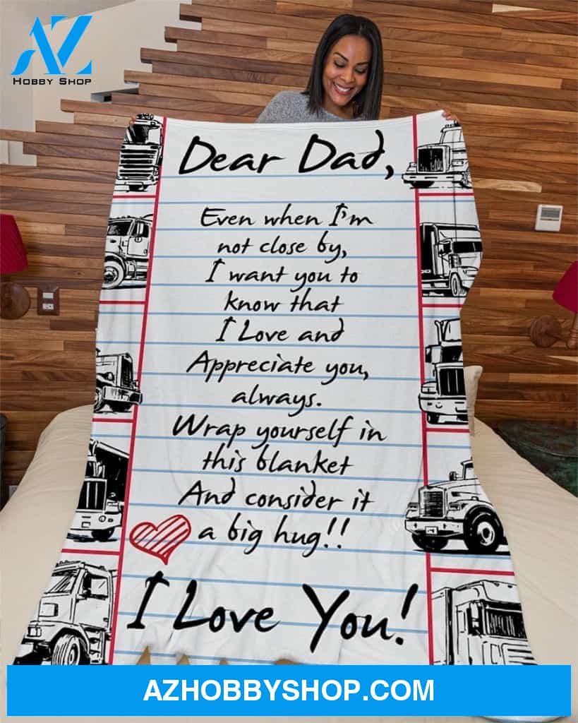 Gift For Trucker Premium Fleece Blanket