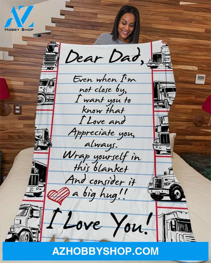 Gift For Trucker Premium Fleece Blanket