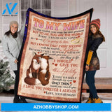 Gift For Wife Blanket, Fox Couple To My Wife To Me You Are The World - Love From Husband
