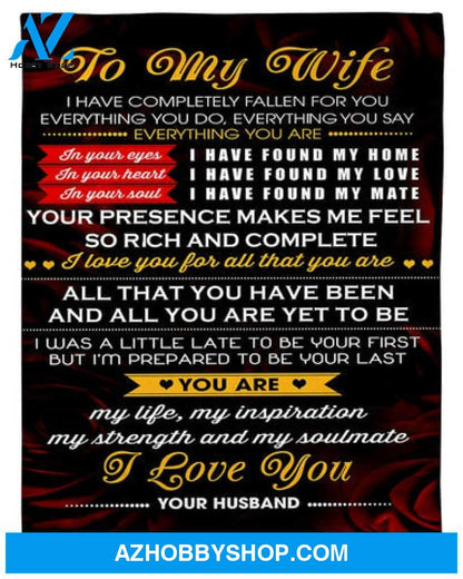 Gift For Wife Blanket, Husband To Wife Love You For All Fleece Blanket