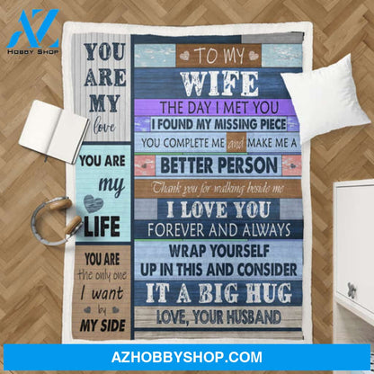 Gift For Wife Blanket, Husband To Wife You Are My Love