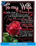Gift For Wife Blanket, Red Rose To My Wife You Are My One And True Love - Love From Husband