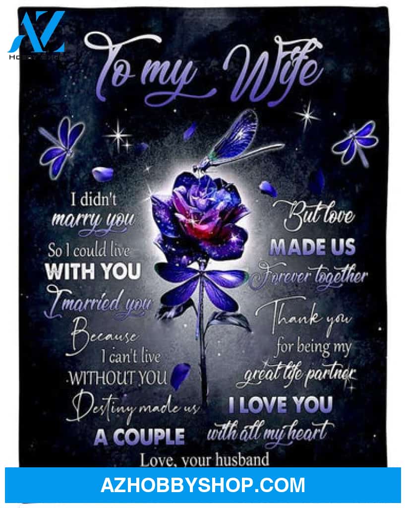 Gift For Wife Blanket, To My Wife Love Made Us Forever Together Fleece Blanket
