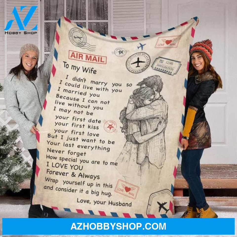 Gift For Wife Blanket, To My Wife Blanket, Wrap Yourself Up In This And Consider It A Big Hug,Gift For Wife Family 