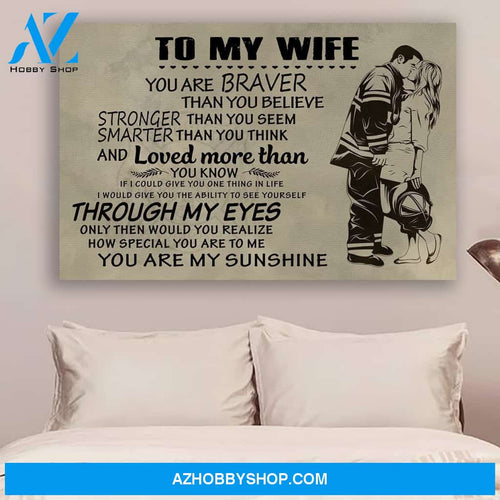 Gift For Wife From Huband You Are Braver Stronger Smarter Poster