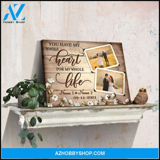 Gift For Wife Who Has Everything Personalized Photo Canvas Wall Art