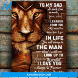 Gift From Daughter To My Dad I Learned From You Vertical Canvas