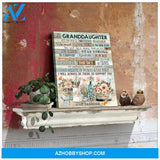 Gift from Grandma To my Granddaughter Butterfly Canvas Wall Art Decor