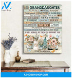 Gift from Grandma To my Granddaughter Butterfly Canvas Wall Art Decor