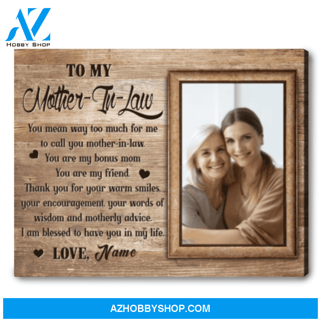 Gift Idea For Mother In Law Who Has Everything Personalized Mother's Day Canvas Wall Art