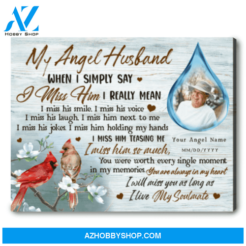 Gift Ideas For Loss Of Husband Sympathy Gift For Him Customized Canvas Wall Art