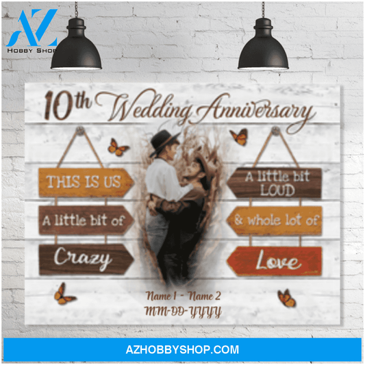 Gift On 10th Anniversary Gifts For Couple This is us Canvas Wall Art