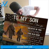 Gift To My Son From Dad Hunting Lover Meaningful Canvas From Hunting Father