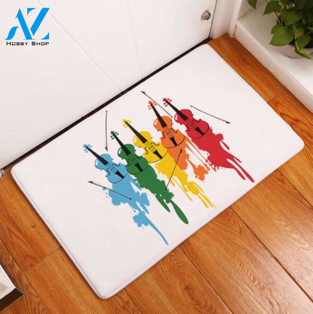 Giftcustom Music Violin Doormat Collections Indoor And Outdoor Doormat Warm House Gift Welcome Mat Birthday Gift For Music Lovers