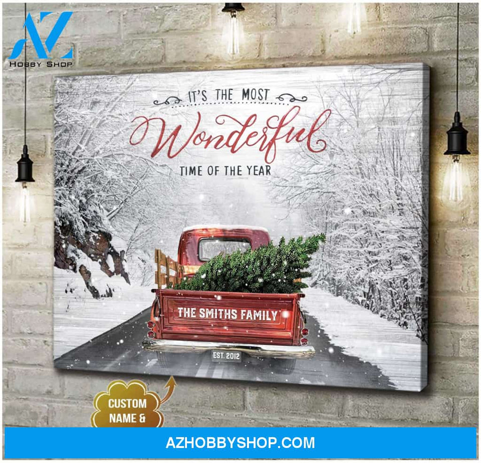 Personalized Gifts Christmas Gifts It’s The Most Wonderful Time Of The Year Custom Canvas Prints