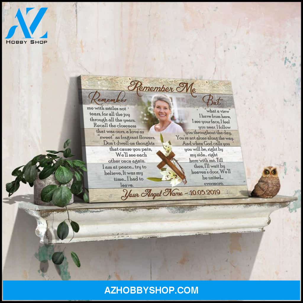 Personalized Gifts Memorial Photo Gifts Remember Me Canvas Wall Art Decor