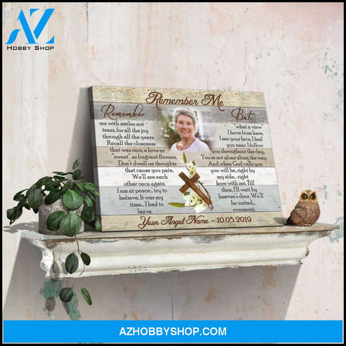 Personalized Gifts Memorial Photo Gifts Remember Me Canvas Wall Art Decor