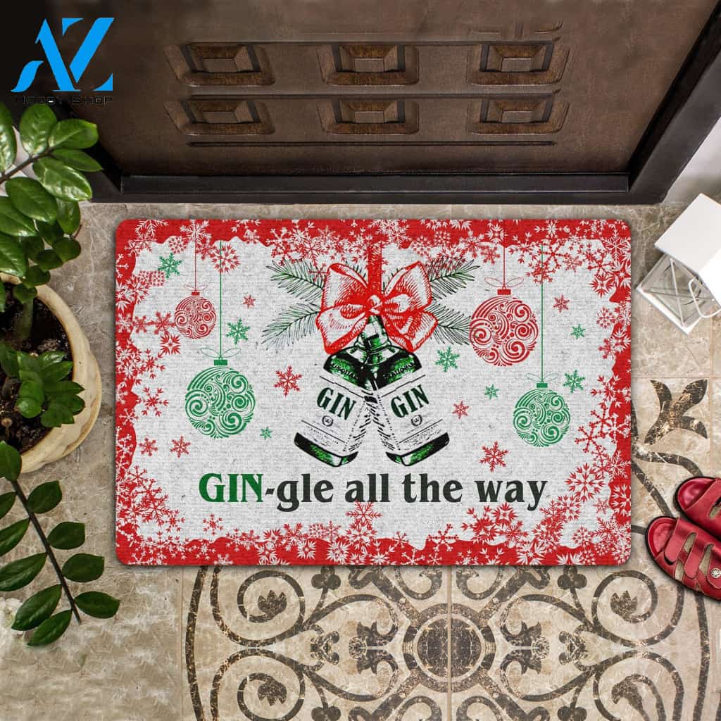 Gin-gle All The Way Doormat | Welcome Mat | House Warming Gift | Christmas Gift Decor