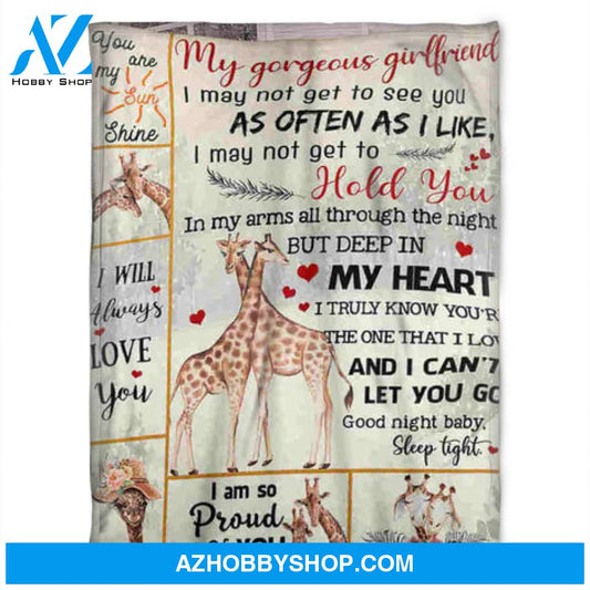Giraffe Blanket.To My Girlfriend, I Will Always Love You,Gift For Girlfriend From Boyfriend 