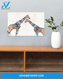 Giraffe Couple Canvas Prints, Wall Decor Visual Art