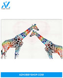 Giraffe Couple Canvas Prints, Wall Decor Visual Art