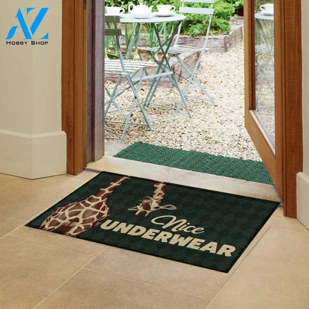 Giraffe Doormat, Funny Giraffe Doormat, Animal Funny Doormat, Funny Doormat, Welcome Mat, Hello Doormat, Pet Doormat, Home Doormat