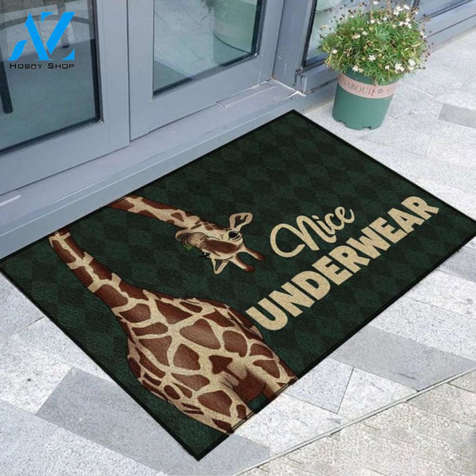 Giraffe Doormat, Funny Giraffe Doormat, Animal Funny Doormat, Funny Doormat, Welcome Mat, Hello Doormat, Pet Doormat, Home Doormat