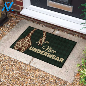Giraffe Doormat, Funny Giraffe Doormat, Animal Funny Doormat, Funny Doormat, Welcome Mat, Hello Doormat, Pet Doormat, Home Doormat
