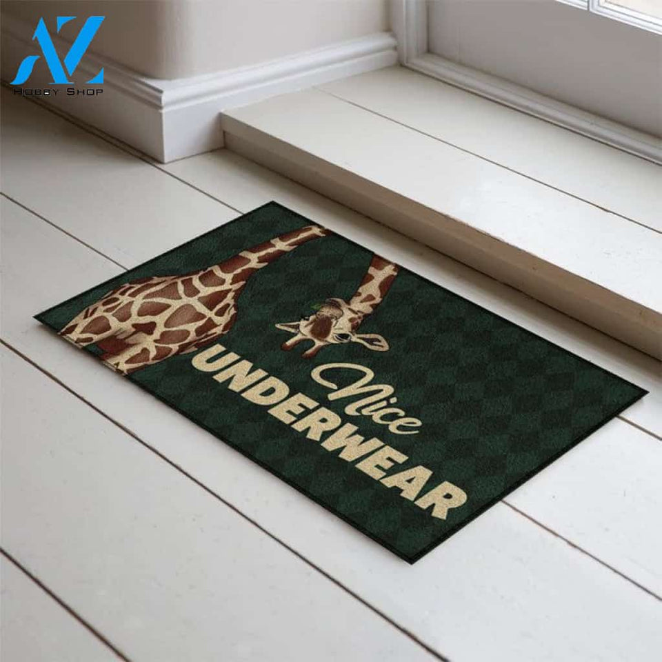 Giraffe Doormat, Funny Giraffe Doormat, Animal Funny Doormat, Funny Doormat, Welcome Mat, Hello Doormat, Pet Doormat, Home Doormat