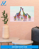 Giraffe Family Art Canvas, Wall Decor Visual Art