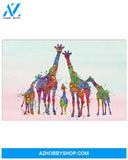 Giraffe Family Art Canvas, Wall Decor Visual Art
