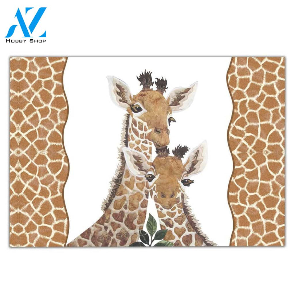 Giraffe Family Doormat