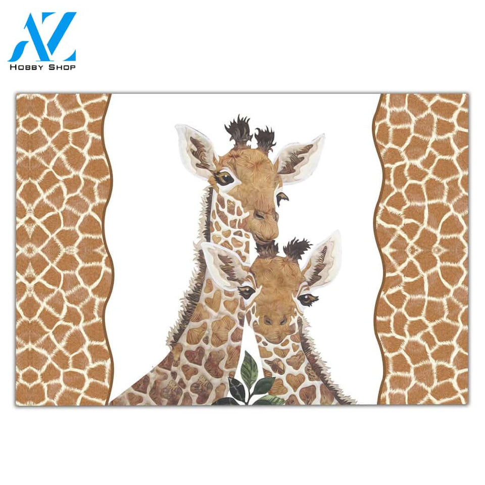 Giraffe Family H010506 Doormat | Welcome Mat | House Warming Gift
