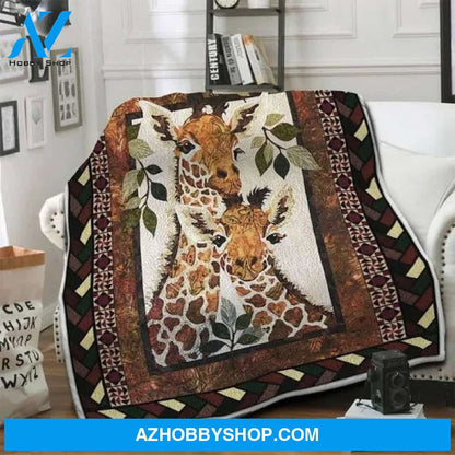 Giraffe Fleece Blanket