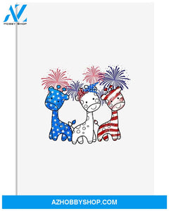 Giraffe freedom color art american poster