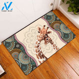 Giraffe - Mandala Indoor And Outdoor Doormat Welcome Mat Housewarming Gift Home Decor Funny Doormat Gift Idea