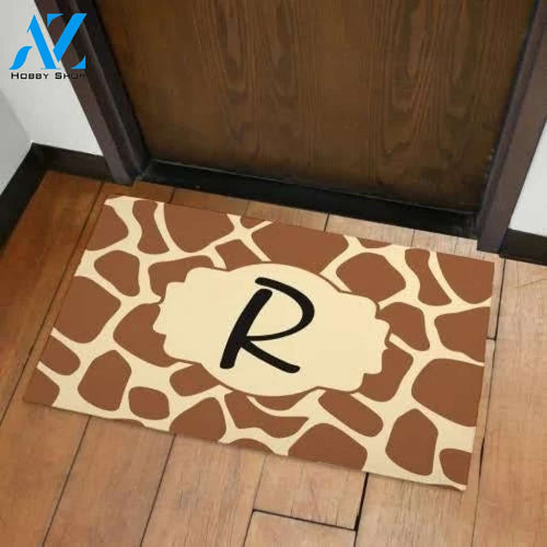 Giraffe Print Welcome Doormat